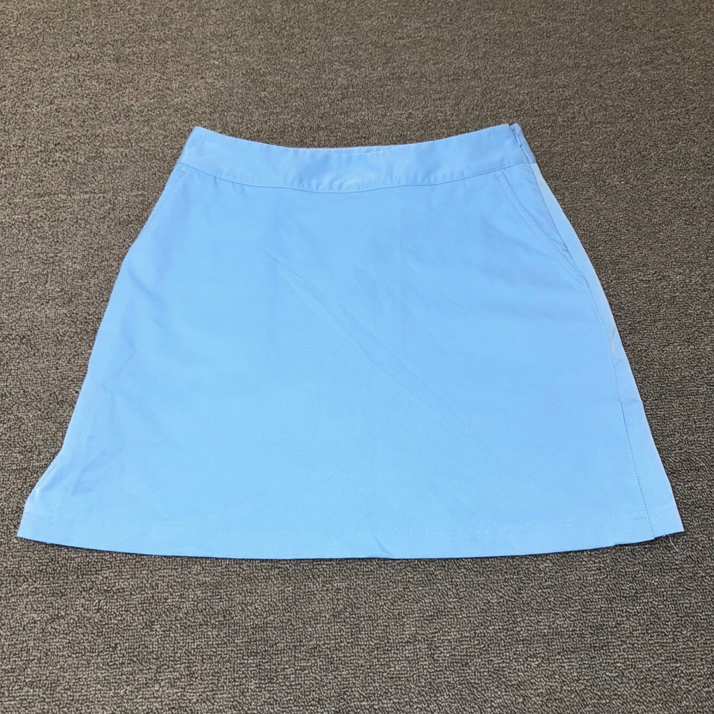 Adidas ClimaCool Womens Golf Skort Light Blue Size 2 Activewear Skirt Pockets